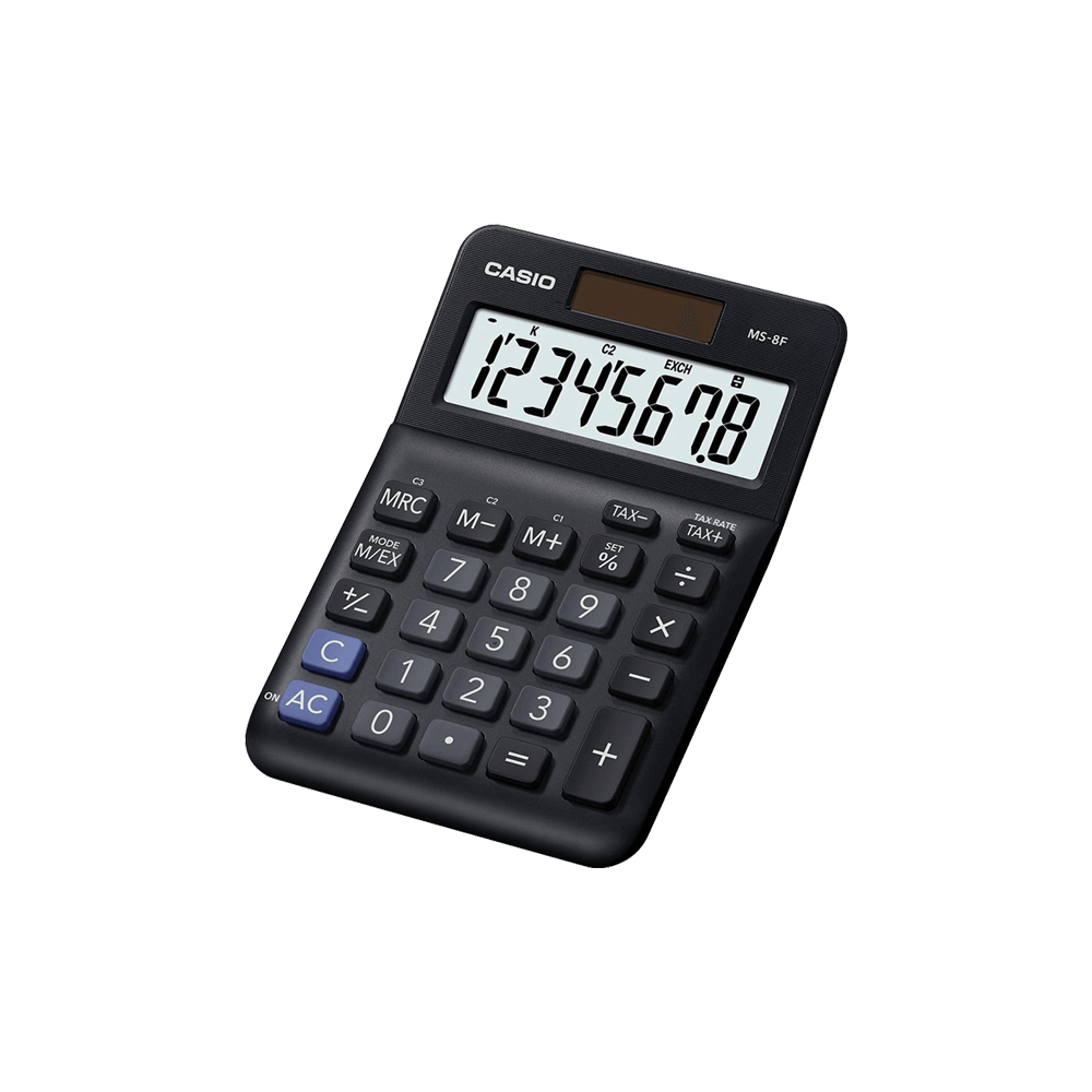 CASIO ΑΡΙΘΜΟΜΗΧΑΝΗ ΑΠΟΦΟΡΟΛΟΓΗΣΗΣ 8 ΨΗΦΙΩΝ 14.85x10.1cm MS-8F