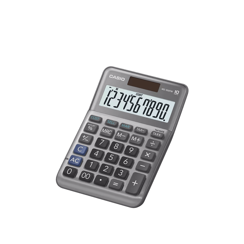 CASIO ΑΡΙΘΜΟΜΗΧΑΝΗ 10 ΨΗΦΙΩΝ 14.85x10.1x2.76cm MS-100FM