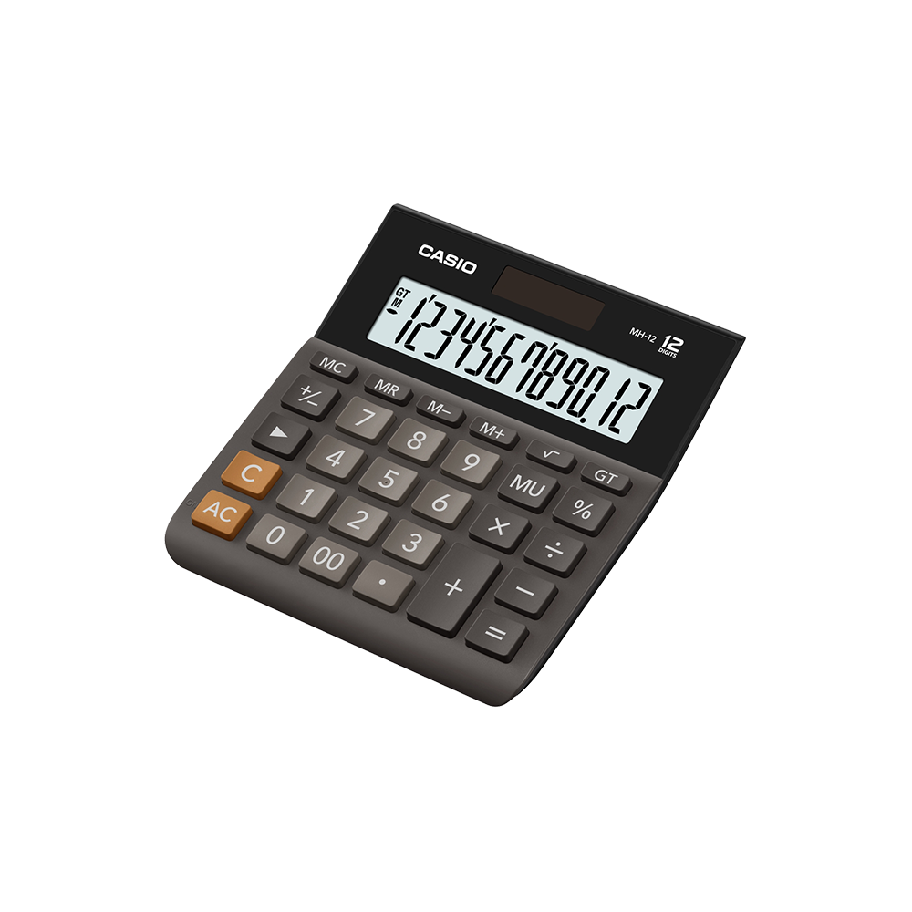 CASIO ΑΡΙΘΜΟΜΗΧΑΝΗ 12 ΨΗΦΙΩΝ 13.65x12.7cm MH-12BK