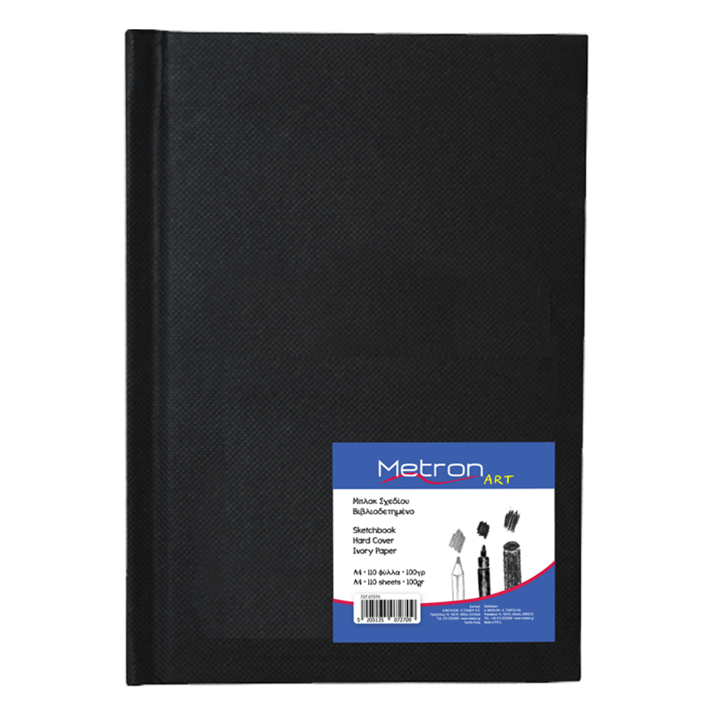 METRON ART ΜΠΛΟΚ ΣΧΕΔΙΟΥ ΒΙΒΛΙΟΔΕΤΗΜΕΝΟ 28x35cm 110 ΦΥΛΛΑ ΙΒΟΥΑΡ 100gsm