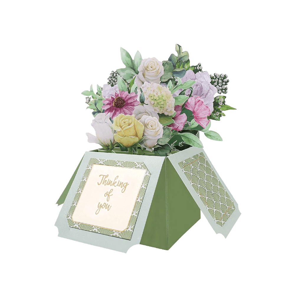 ORIGAMO ΚΑΡΤΑ ΕΥΧΕΤΗΡΙΑ FLOBOX ΣΕ ΣΚΕΦΤΟΜΑΙ 22.3x26cm FLOREVER