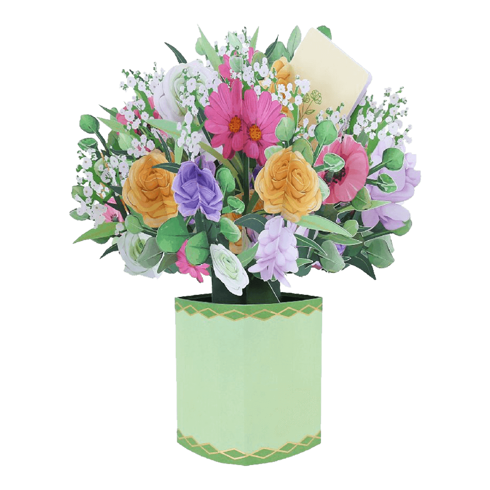 ORIGAMO ΚΑΡΤΑ ΕΥΧΕΤΗΡΙΑ FLOBOUQUET ΛΟΥΛΟΥΔΙΑ 30x34.3cm FLOREVER