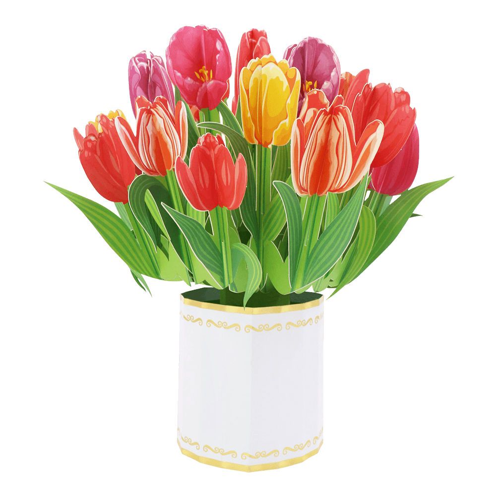 ORIGAMO ΚΑΡΤΑ ΕΥΧΕΤΗΡΙΑ FLOBOUQUET ΤΟΥΛΙΠΕΣ 30x34.3cm FLOREVER