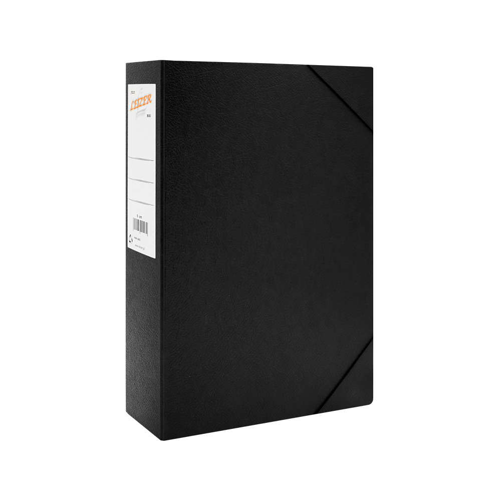 LEIZER ΚΟΥΤΙ ΜΕ ΛΑΣΤΙΧΟ FIBER 25x35x8cm ΜΑΥΡΟ
