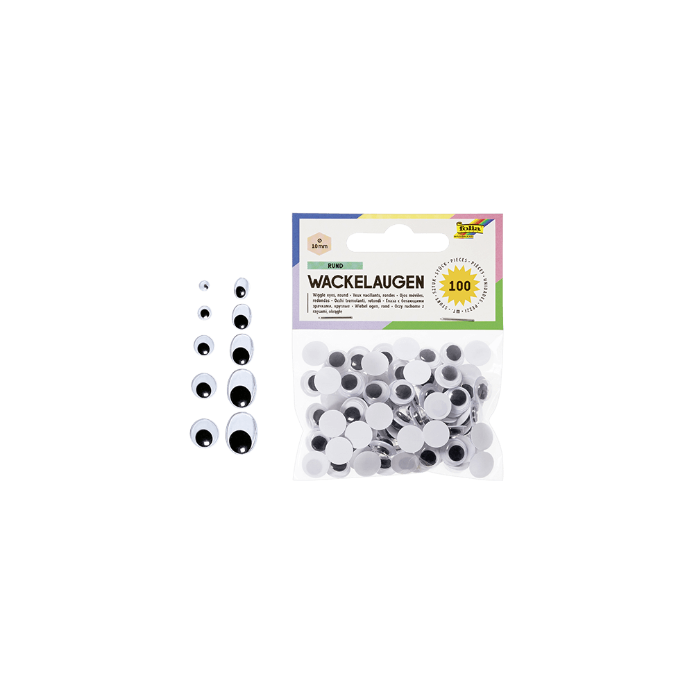 FOLIA ΜΑΤΑΚΙΑ ΜΑΥΡΑ 100 ΤΕΜΑΧΙΑ 10mm ΑΣΠΡΟΜΑΥΡΑ