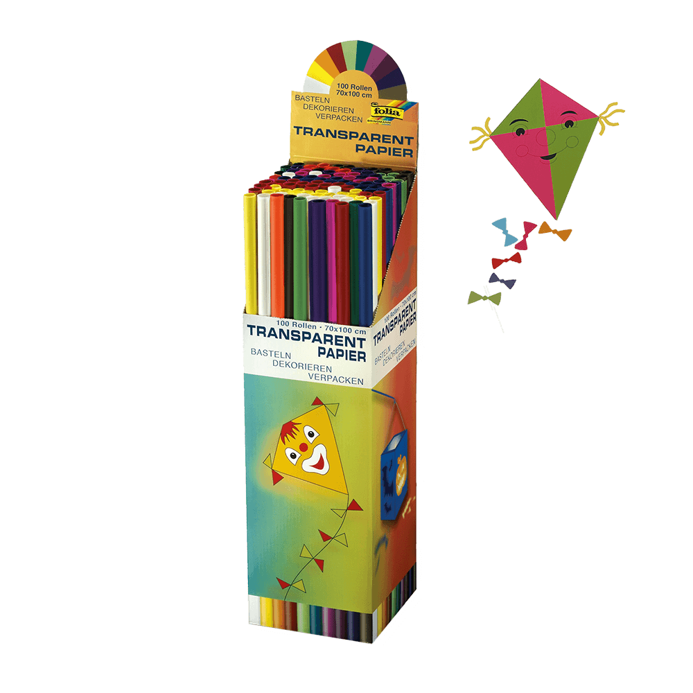 FOLIA ΧΑΡΤΙ ΧΑΡΤΑΕΤΟΥ ΡΟΛΟ 70x100cm 42gsm ΑΣΣΟΡΤΙ  (Το προιόν πωλείται σε μεμονωμένα τεμάχια του ενός)