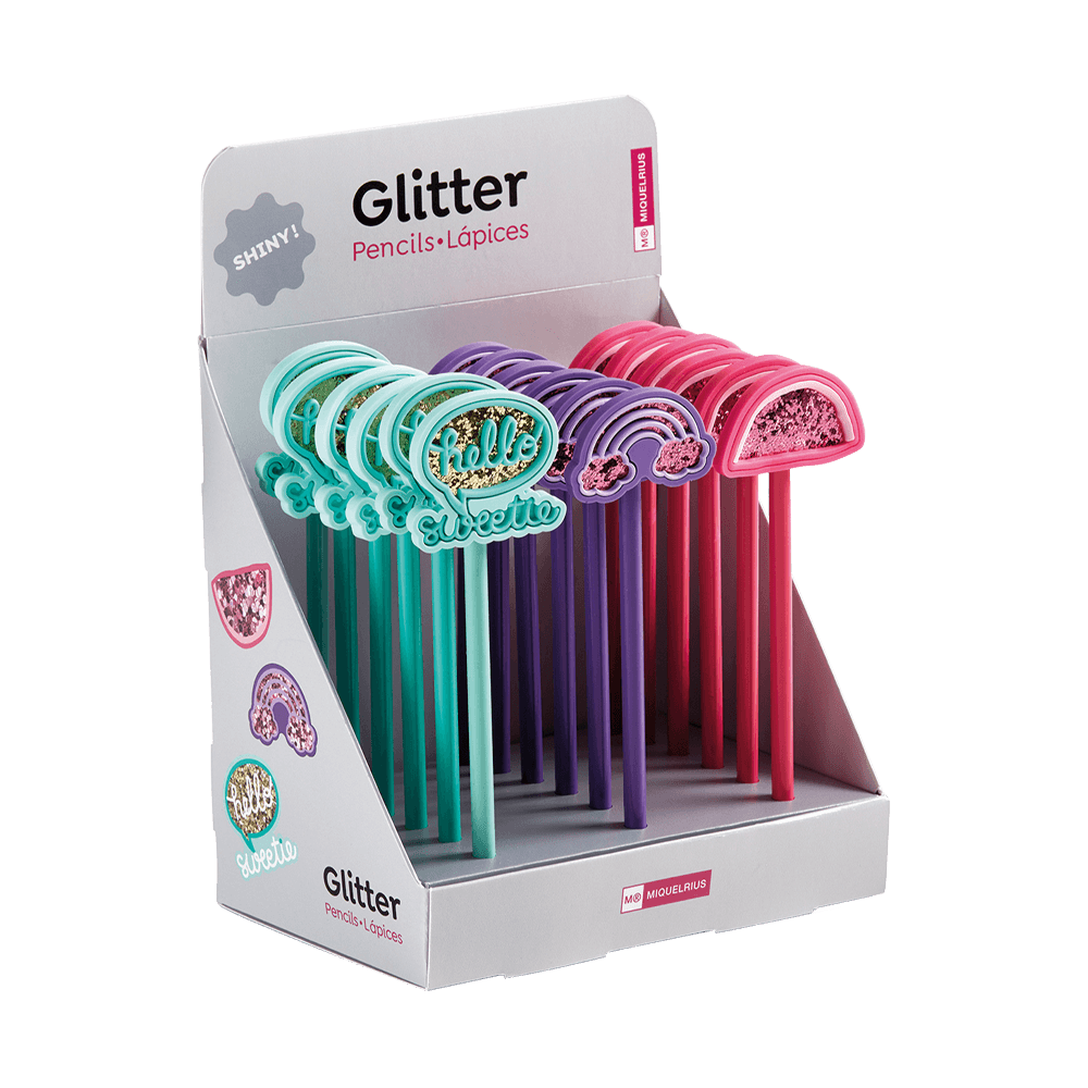 BACK2FUN ΒΙΤΡΙΝΑ ΓΕΜΑΤΗ ΜΟΛΥΒΙ ΜΕ ΓΟΜΑ GLITTER ΑΣΣΟΡΤΙ 18 ΤΕΜΑΧΙΑ (Το προιόν πωλείται σε μεμονωμένα τεμάχια του ενός)