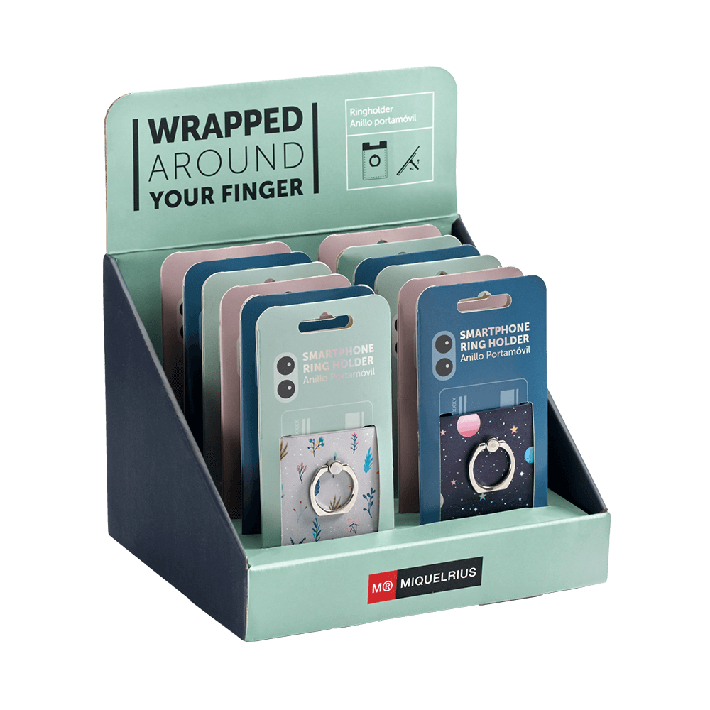 MIQUELRIUS ΒΙΤΡΙΝΑ ΓΕΜΑΤΗ RING HOLDER ΜΕ ΘΗΚΗ ΓΙΑ ΚΑΡΤΑ 12 ΤΕΜΑΧΙΑ (Το προιόν πωλείται σε μεμονωμένα τεμάχια του ενός)