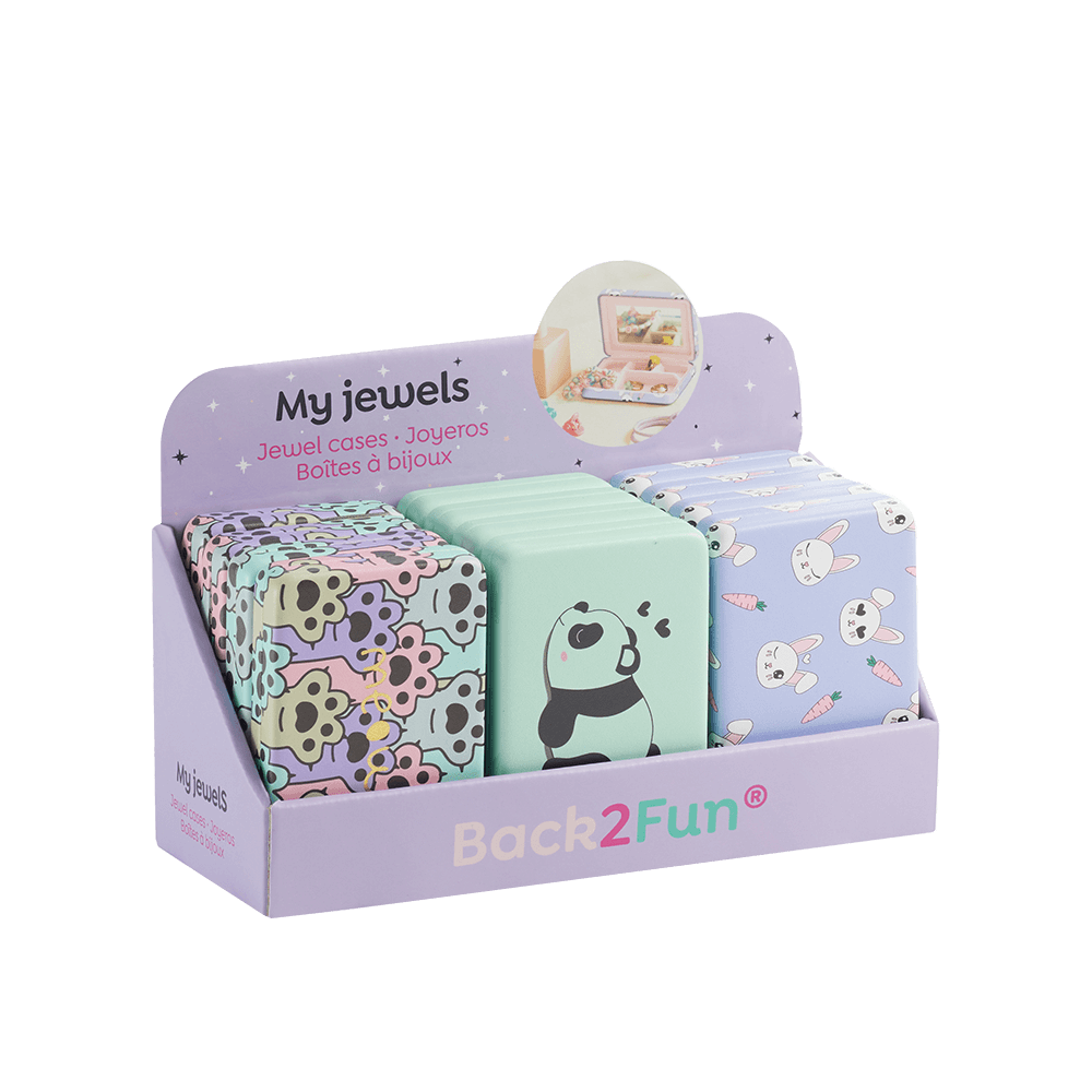 BACK2FUN ΒΙΤΡΙΝΑ ΓΕΜΑΤΗ ΘΗΚΗ ΚΟΣΜΗΜΑΤΩΝ 10x7x2cm ΑΣΣΟΡΤΙ 12 ΤΕΜΑΧΙΑ (Το προιόν πωλείται σε μεμονωμένα τεμάχια του ενός)