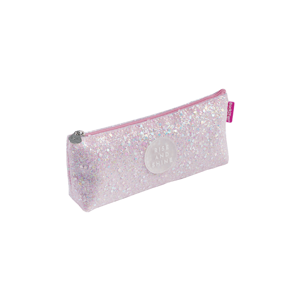 BACK2FUN ΚΑΣΕΤΙΝΑ ΘΗΚΗ 20x8x3.5cm GLITTER ΡΟΖ