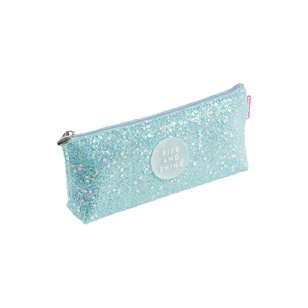 BACK2FUN ΚΑΣΕΤΙΝΑ ΘΗΚΗ 20x8x3.5cm GLITTER ΜΠΛΕ