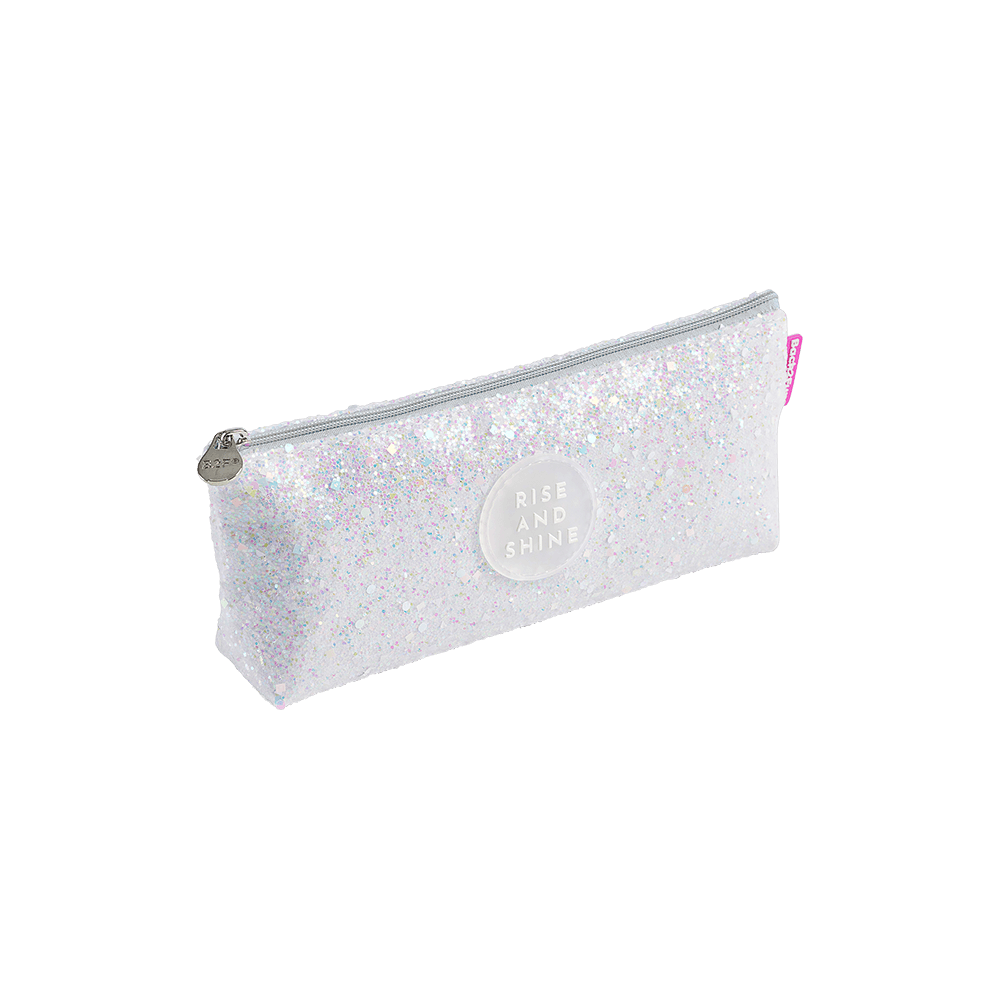 BACK2FUN ΚΑΣΕΤΙΝΑ ΘΗΚΗ 20x8x3.5cm GLITTER ΛΕΥΚΗ