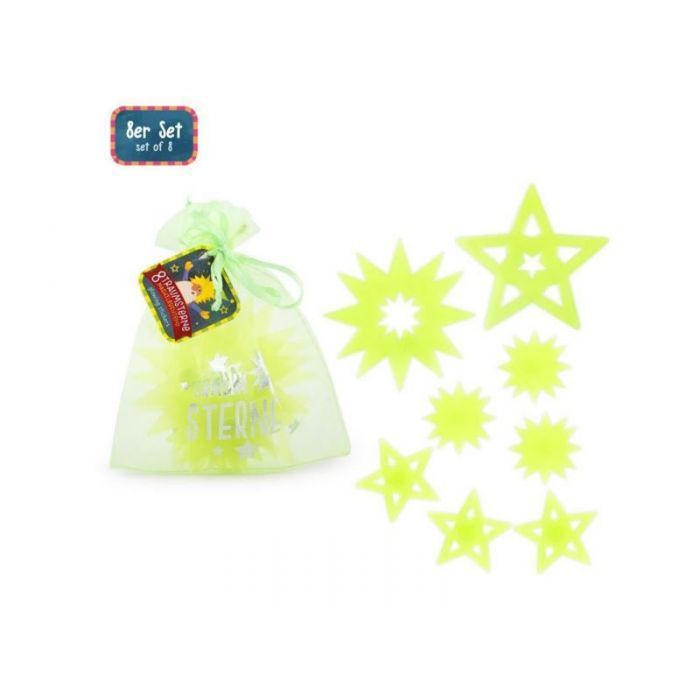 ΣΕΤ 8 ΚΙΤΡΙΝΑ ΑΣΤΕΡΙΑ ΠΟΥ ΦΩΣΦΟΡΙΖΟΥΝ TRENDHAUS - WICHTEL WONDERLAND