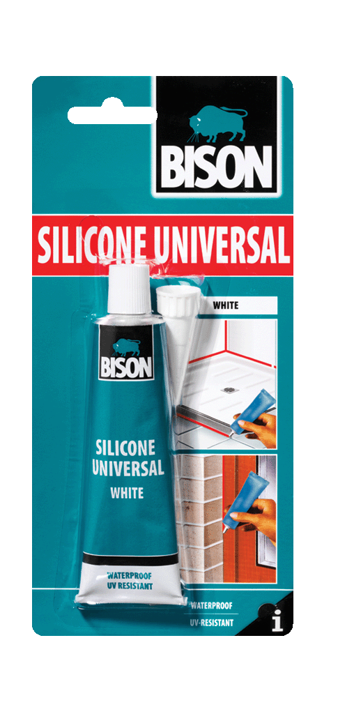 Σιλικόνη Bison Universal Λευκή 60mL