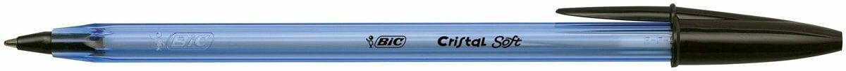 BIC ΣΤΥΛΟ BALLPOINT 1.2MM ΜΑΥΡΟ CRISTAL SOFT