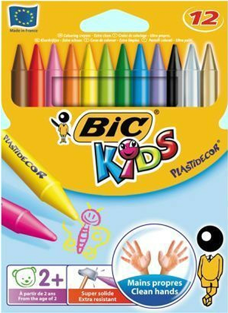BIC KIDS PLASTIDECOR ΣΕΤ ΚΗΡΟΜΠΟΓΙΕΣ 12 ΤΜΧ