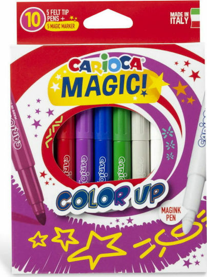CARIOCA MAGIC COLOR UP ΜΑΓΙΚΟΙ ΜΑΡΚΑΔΟΡΟΙ ΖΩΓΡΑΦΙΚΗΣ ΧΟΝΔΡΟΙ ΣΕ 10 ΧΡΩΜΑΤΑ