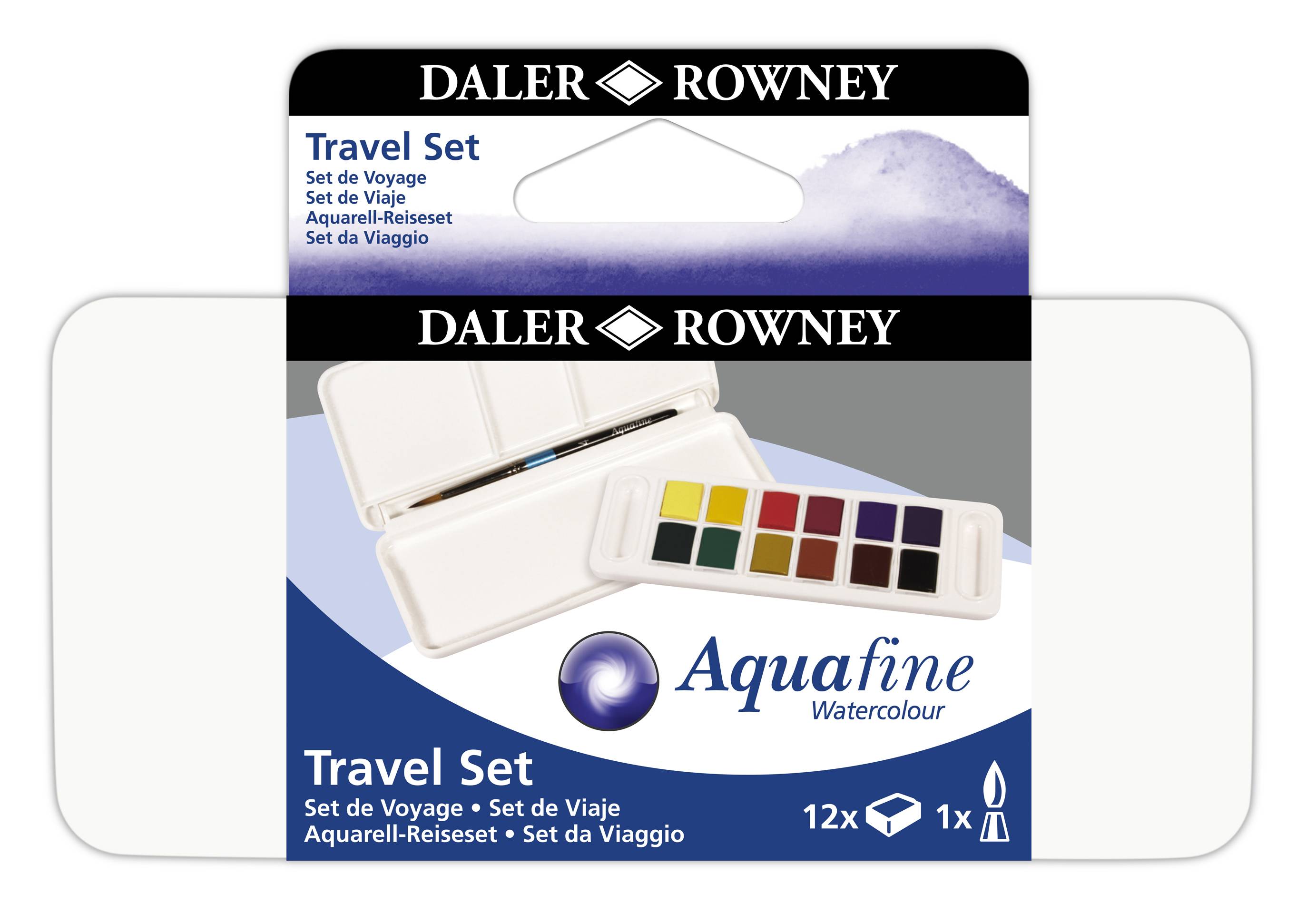 DALER ROWNEY Aquafine Χρώματα Ακουαρέλας σε Σετ Travel 12 χρώματα