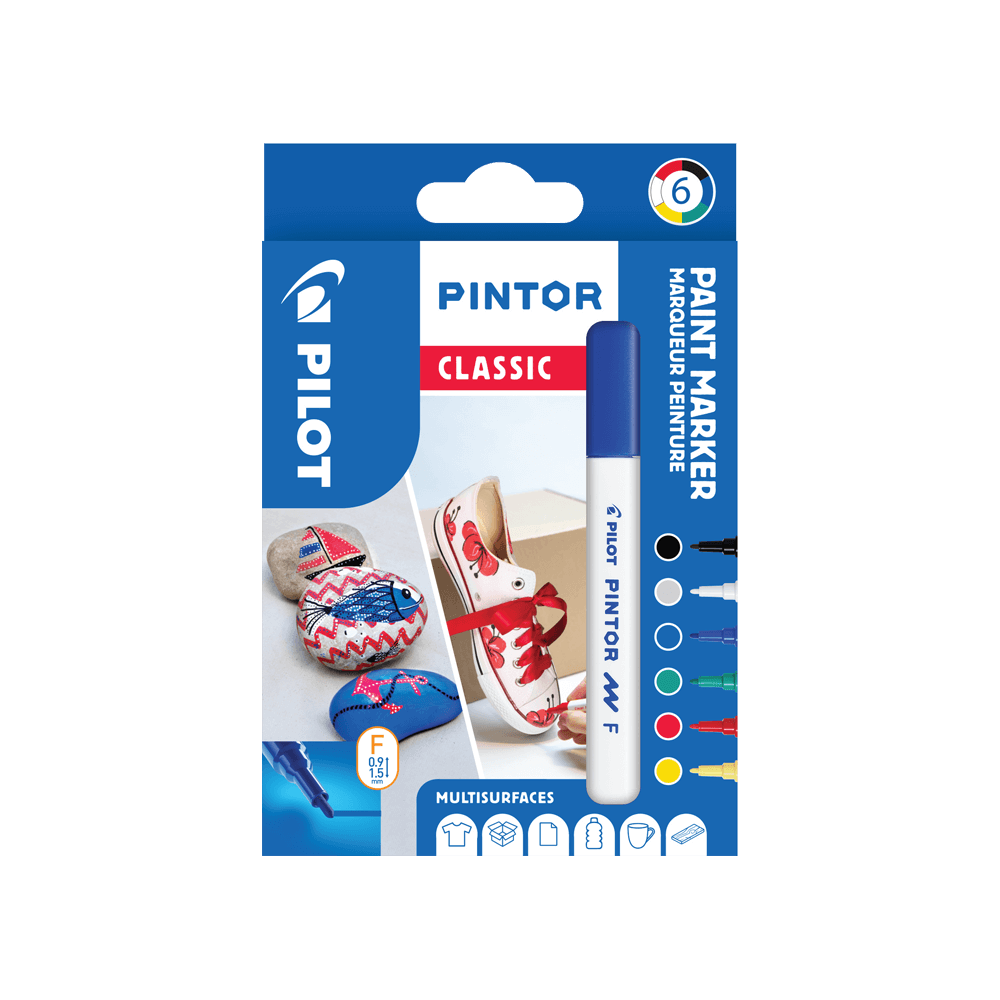 PILOT ΜΑΡΚΑΔΟΡΟΙ PINTOR FINE CLASSIC ΣΕΤ 6 ΤΕΜΑΧΙΑ