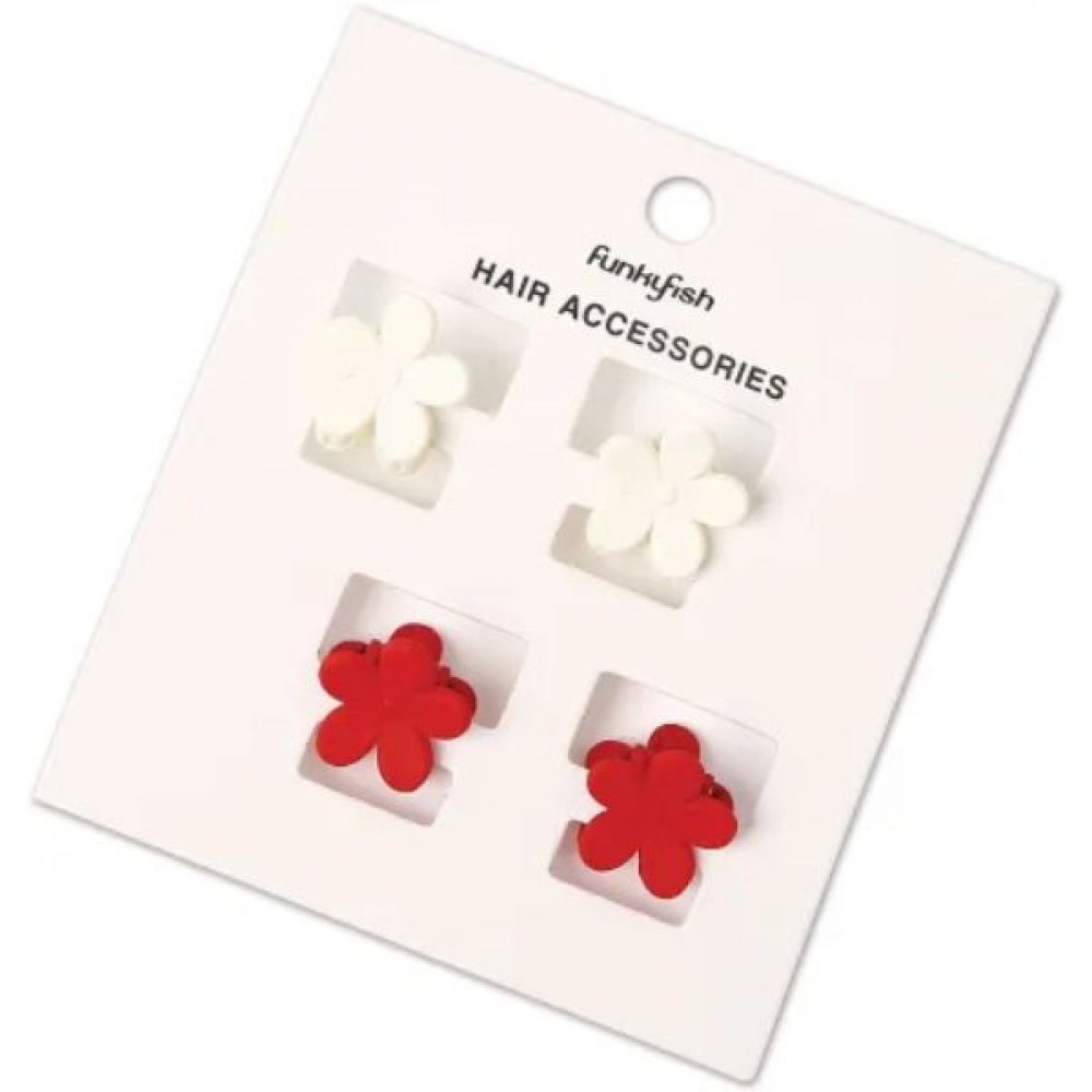 FUNKY FISH ΤΣΙΜΠΙΔΑΚΙΑ ΜΑΛΛΙΩΝ 4ΤΕΜ FLOWER CHERRY BLOSSOM