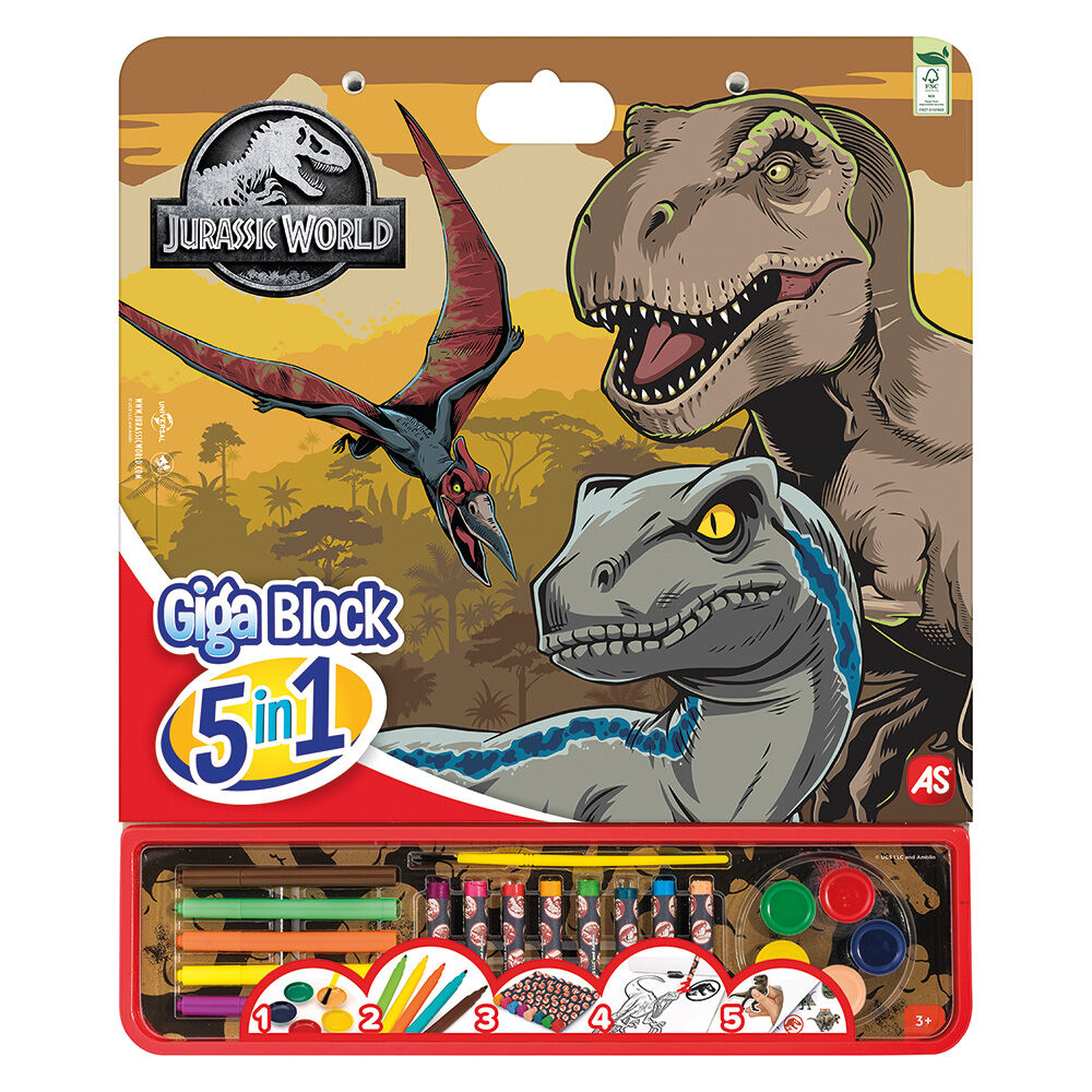 ΣΕΤ ΖΩΓΡΑΦΙΚΗΣ GIGA BLOCK 5 IN 1 JURASSIC WORLD