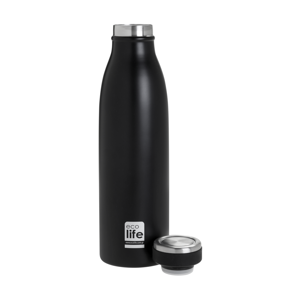 ECOLIFE BLACK SLIM ΜΕΤΑΛΛΙΚΟ ΜΠΟΥΚΑΛΙ ΘΕΡΜΟΣ  500ml