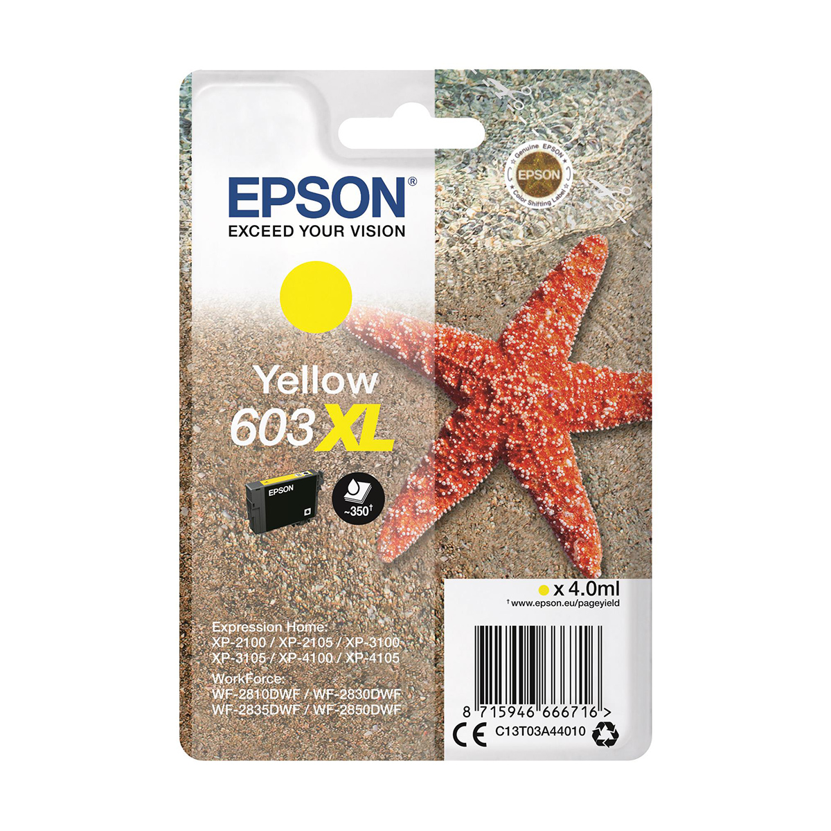 Ink Epson T03A440 C13T03A440 Yellow XL 4.0ml