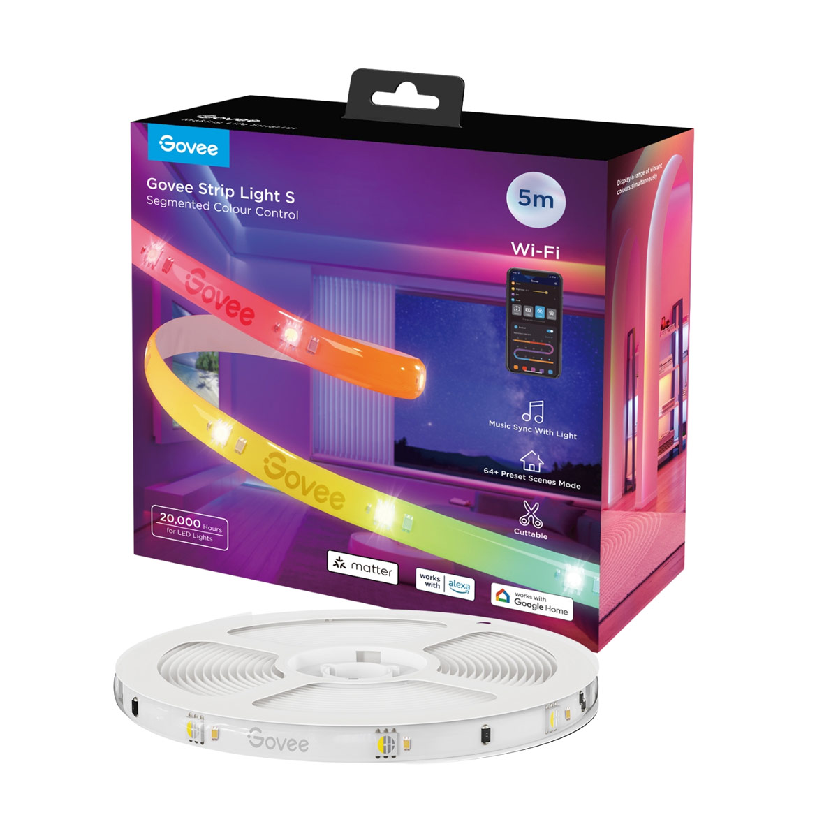 Govee RGBIC LED Strip Light S 3m H612F