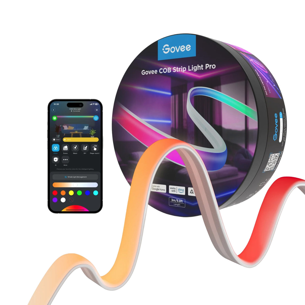 Govee H61E5 COB Strip Light Pro - 3m (Neon Coating) Cuttable