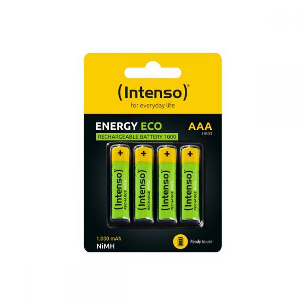 Intenso Rechargeable Batteries AAA HR03 1000 mAH 4cs 7505214