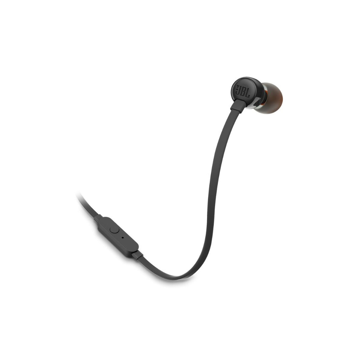 JBL T110E, InEar Universal Headphones 1-button Mic-Remote (Black)