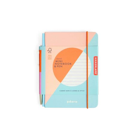 Μίνι σημειωματάριο και στυλό Grid