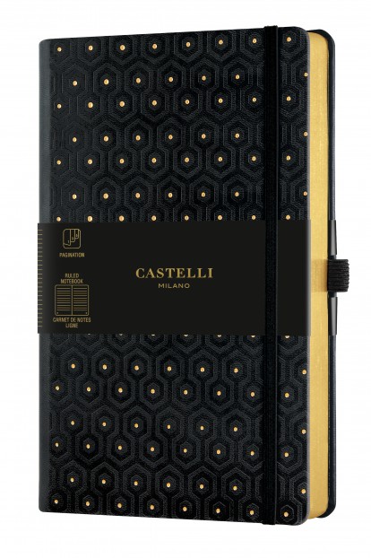 ΣΗΜΕΙΩΜΑΤΑΡΙΟ CASTELLI MILANO  VINTAGE HONEYCOMB GOLD