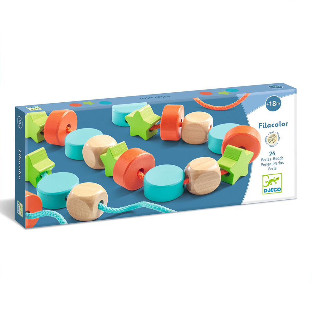 Djeco Εκπαιδευτικό παιχνίδι λεπτής κινητικότητας με κορδόνι Ξύλινε