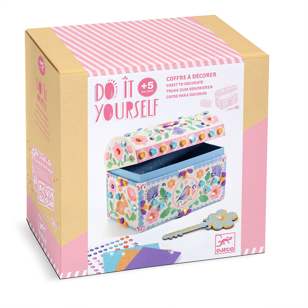 Djeco DIY διακοσμώ σεντούκι πολύτιμων αντικειμένων με κλειδί