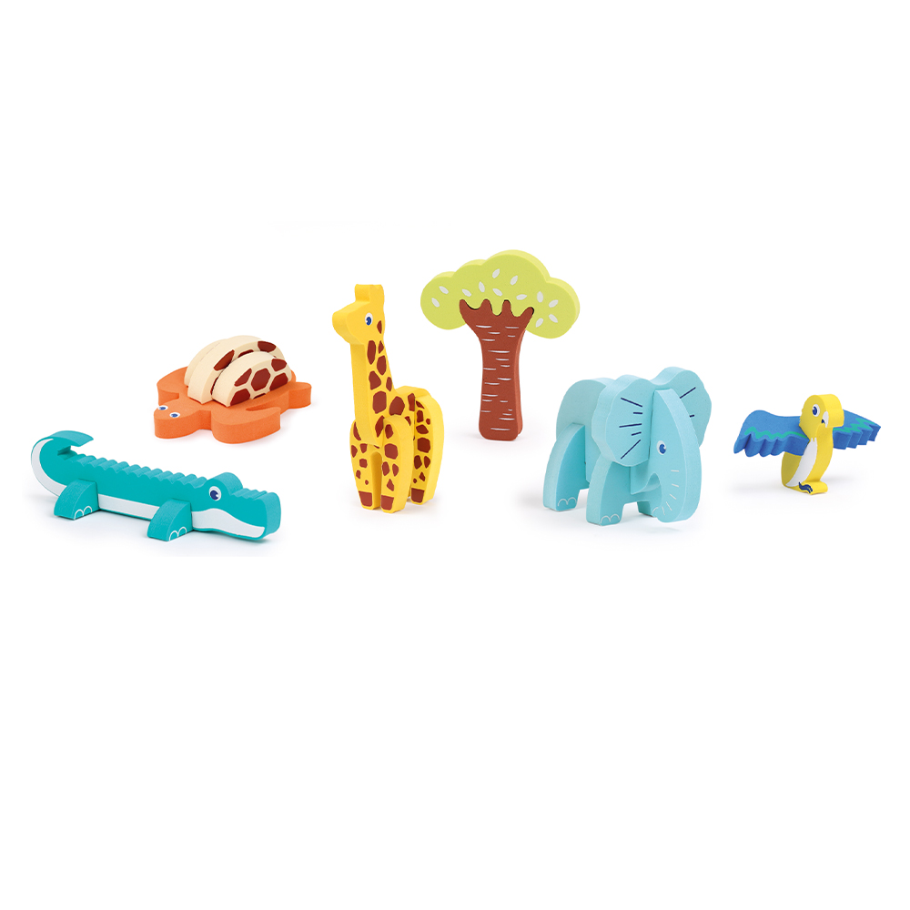 Ludi 3d Παζλ από μαλακό υλικό `Ζωάκια Ζούγκλας`