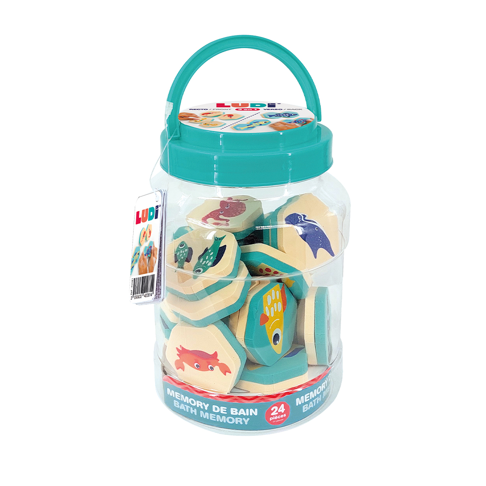 Ludi Παιχνίδι Μνήμης και Παζλ για το Μπάνιο `Ψαράκια`