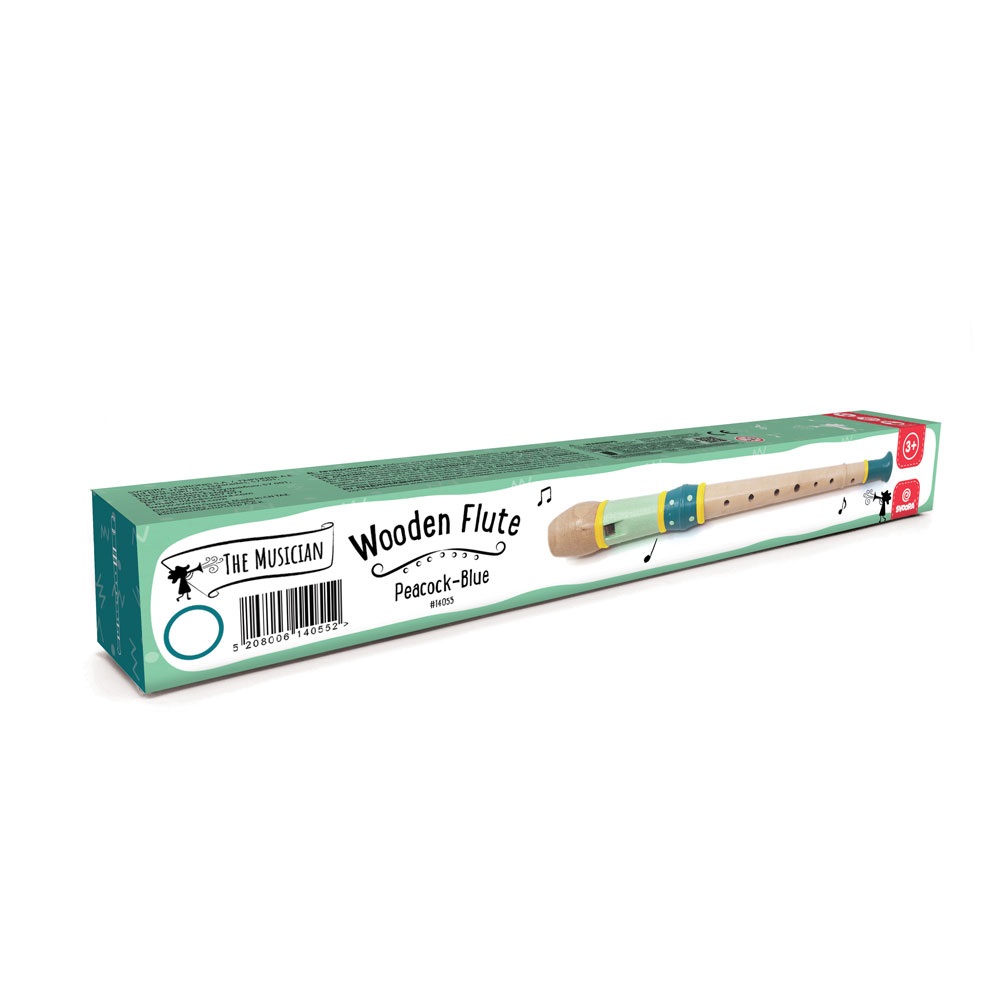 Svoora Ξύλινη Φλογέρα `Παγώνι` Μπλε