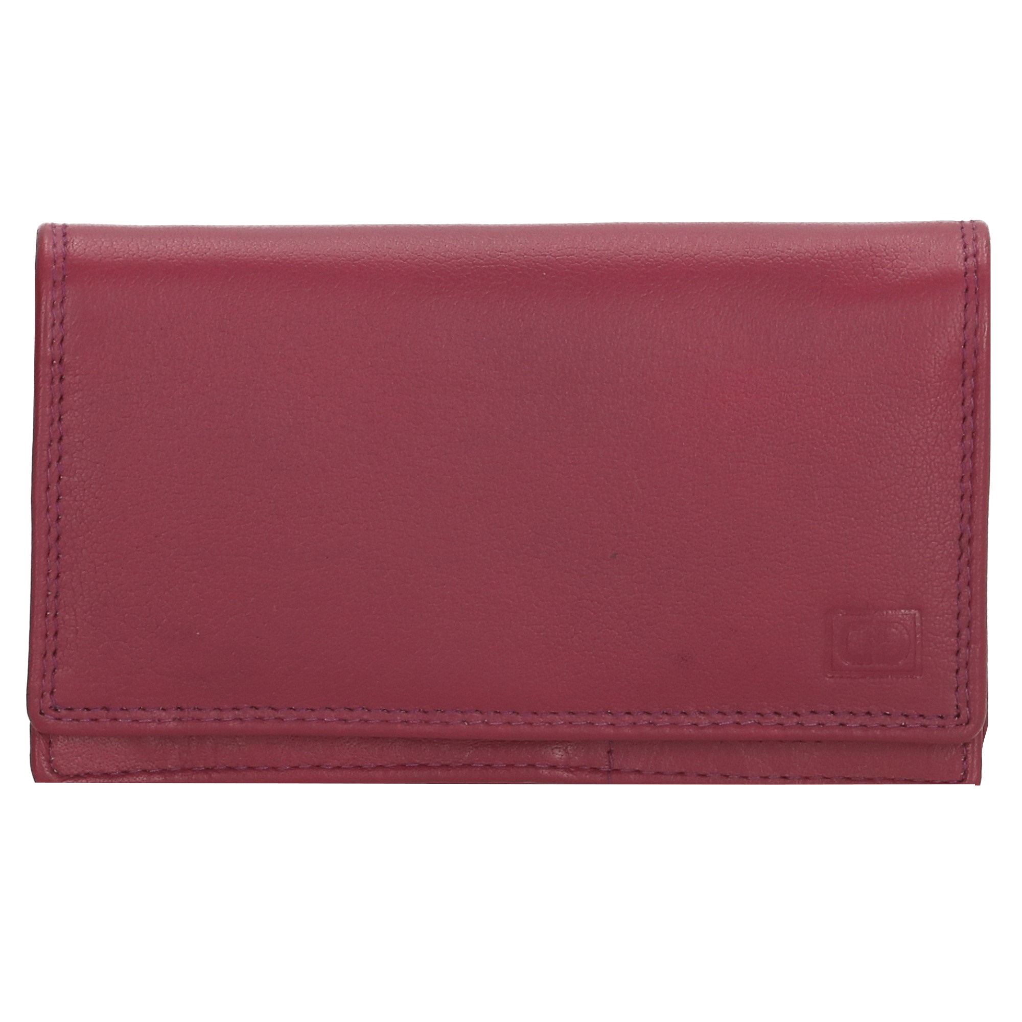 DOUBLE-D Γυναικείο δερμάτινο πορτοφόλι φούξια