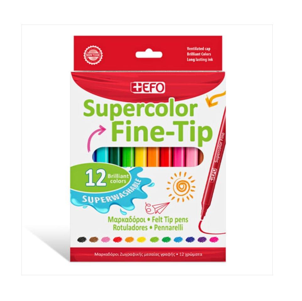 ΜΑΡΚΑΔΟΡΟΙ +EFO SUPERCOLOR FINE 12 ΤΜΧ 390112