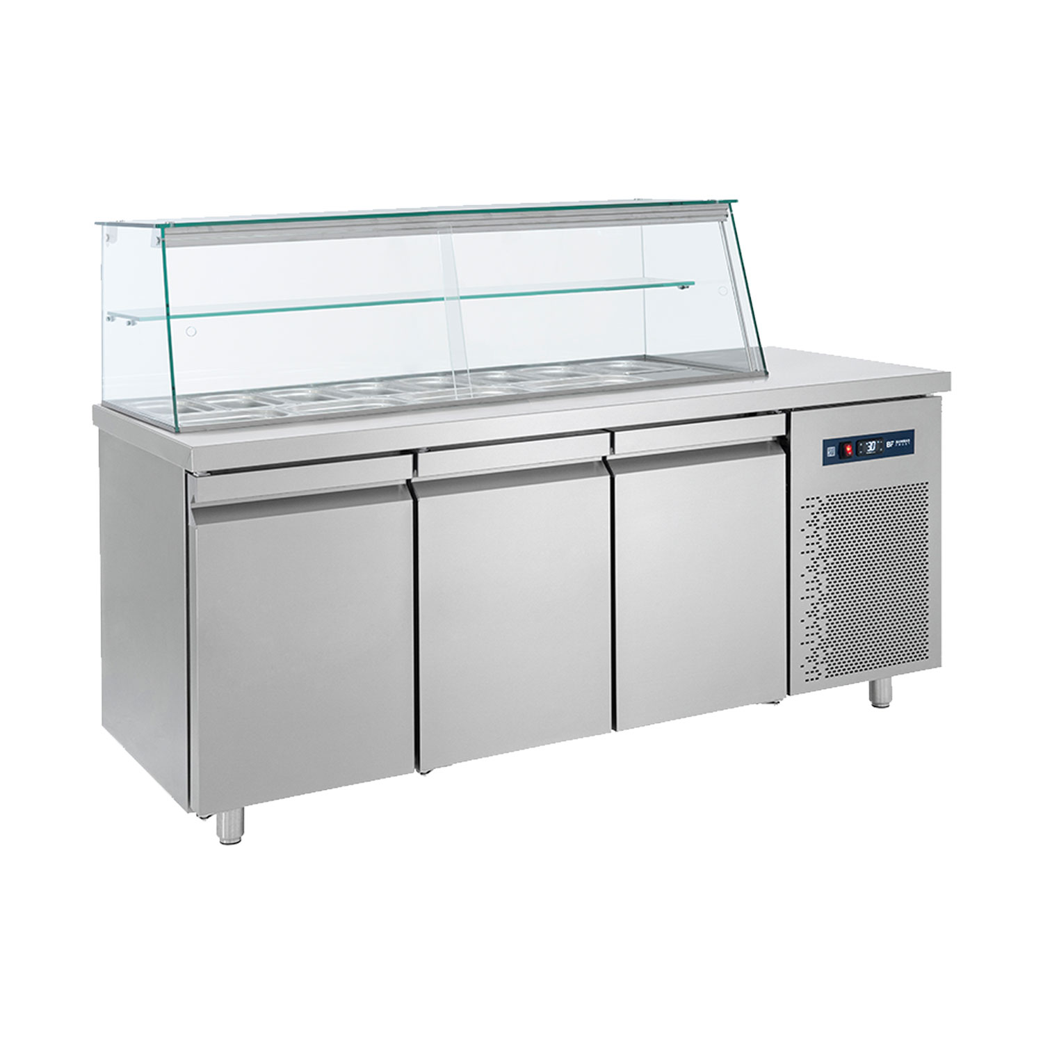 Ψυγείο σαλατών με βιτρίνα για 12 λεκανάκια GN1/4