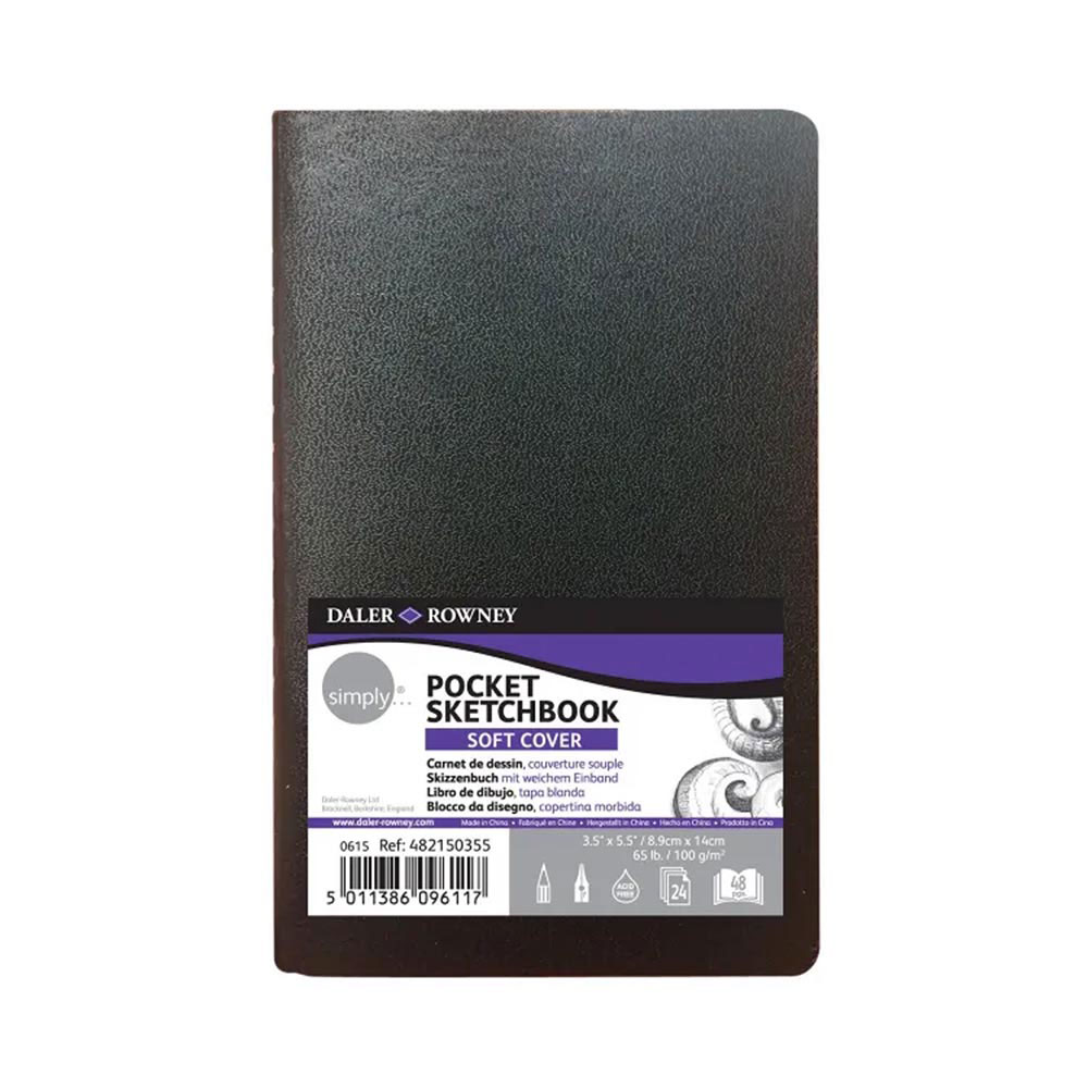 Daler Rowney Pocket Sketchbook Simply 24Φ 8,9x14cm 100gr - Μαλακό εξώφυλλο