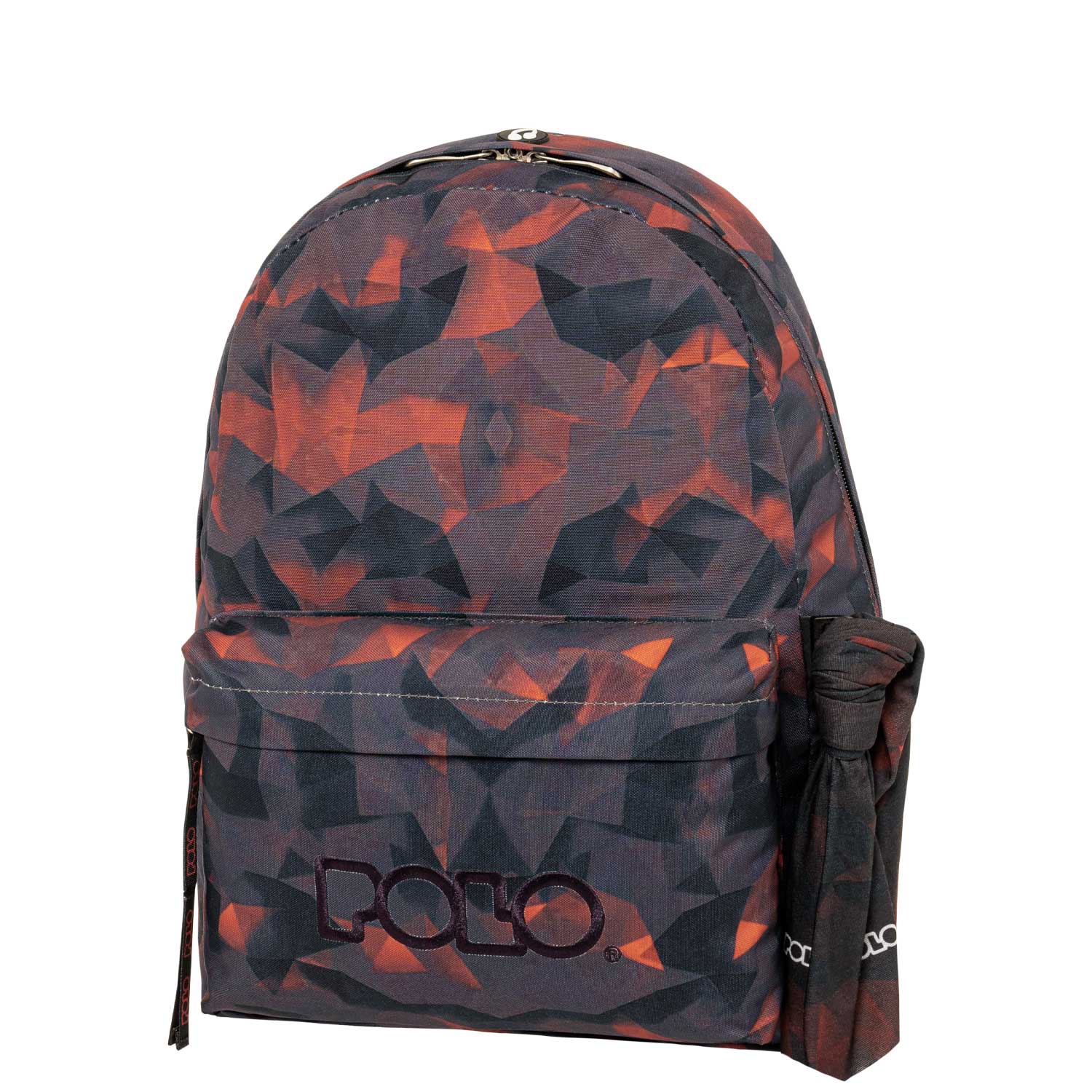 POLO ΣΑΚΙΔΙΟ ORIGINAL SCARF SHAPES ΜΑΥΡΟ- ΚΟΚΚΙΝΟ