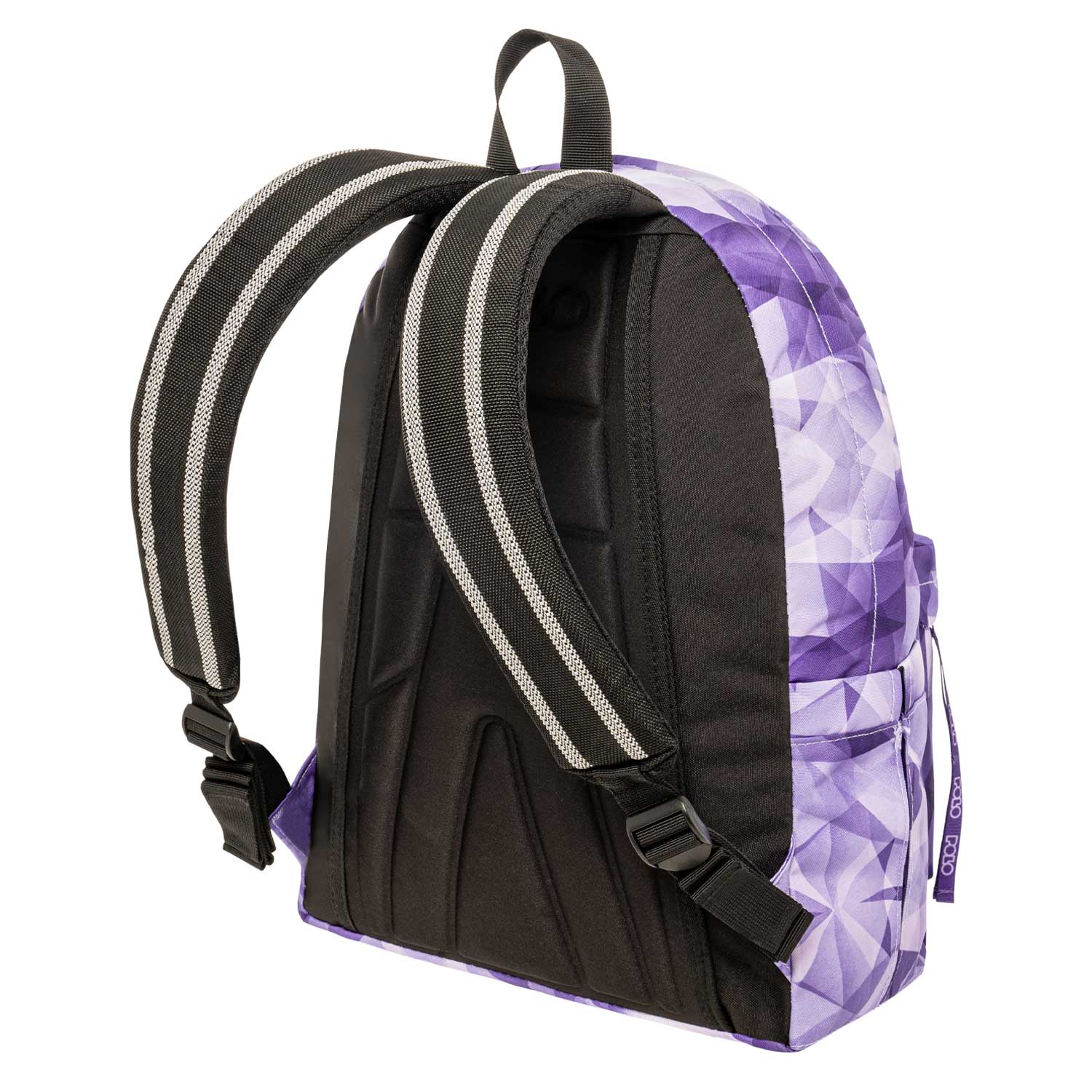 POLO ΣΑΚΙΔΙΟ ORIGINAL SCARF SHAPES ΜΩΒ-ΑΣΠΡΟ