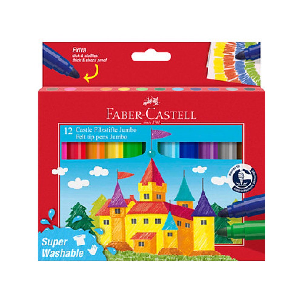 FABER CASTELL ΜΑΡΚΑΔΟΡΟΙ JUMBO ΣΕΤ12