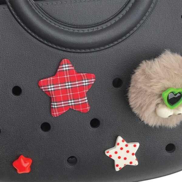 CACTUS CROQBAG με διακοσμητικά pins 22x26 cm - ΜΑΥΡΟ